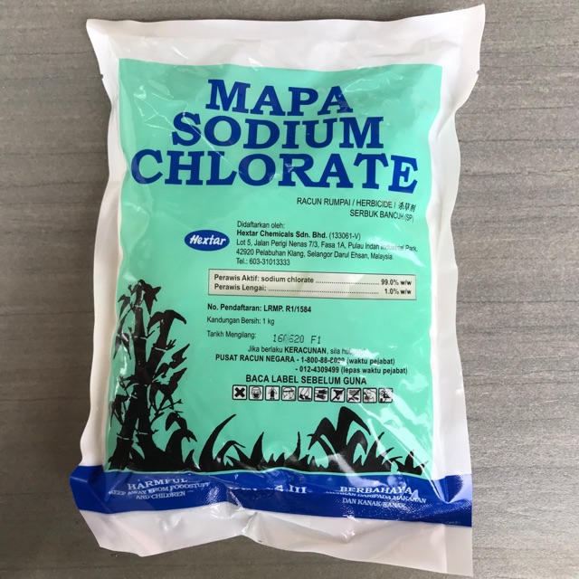 1kg Sodium Chlorate 99 Herbicide Mixture Garam Campuran Racun Rumput