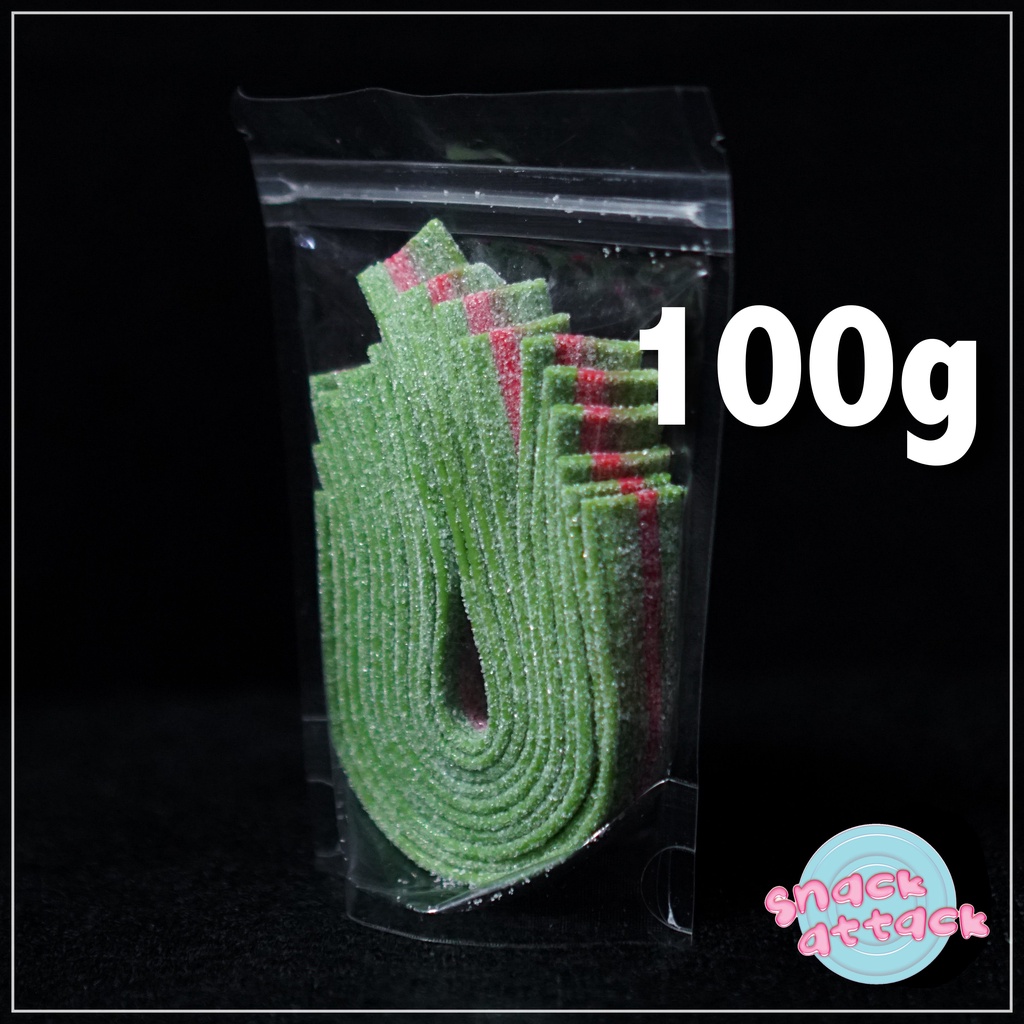 100 READYSTOCK Bebeto SourBlast Watermelon Sour Belt Sour Ribbon Gummy