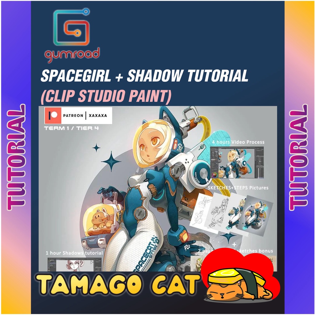[ VIDEO COURSE ] SPACEGIRL + SHADOW TUTORIAL (CLIP STUDIO PAINT ...
