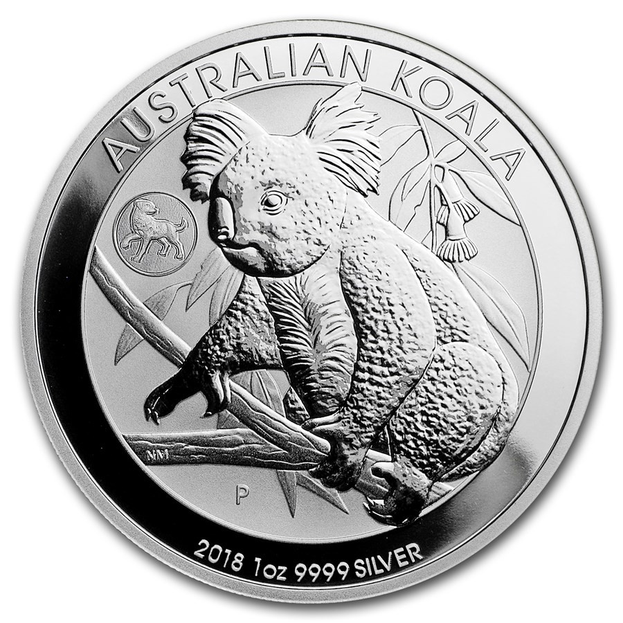 2018 Perth Mint Australia Koala Dog Privy 1 oz .9999 Silver Coin BU 1oz