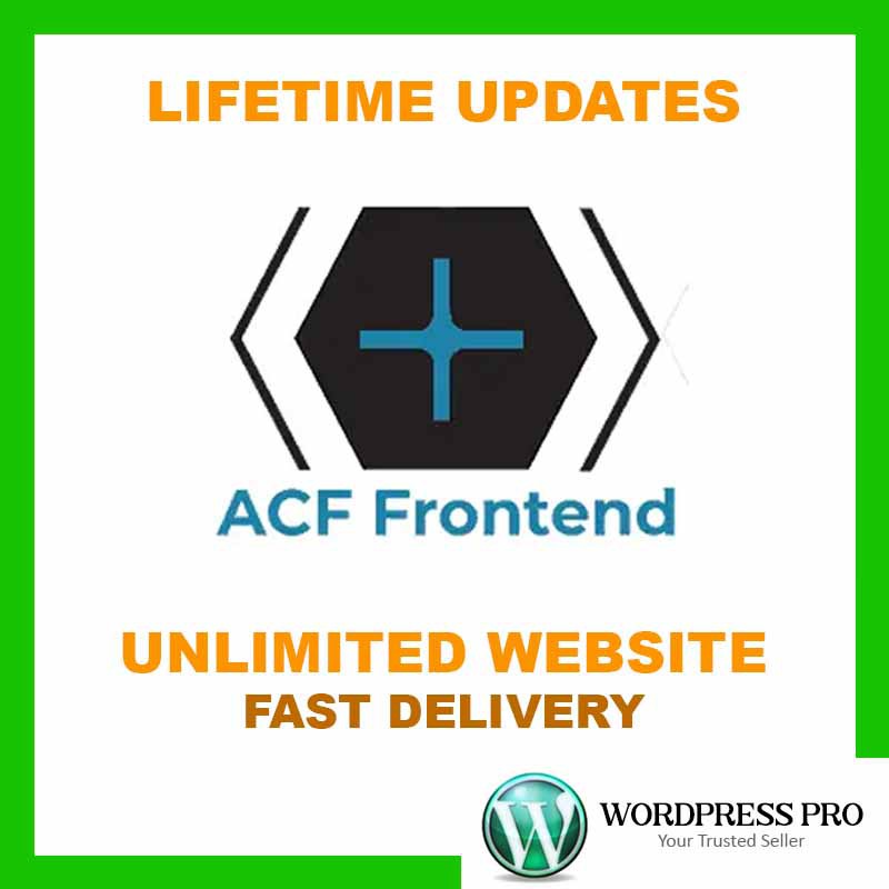 ACF Frontend Pro for Elementor (100% Original Wordpress + Lifetime ...