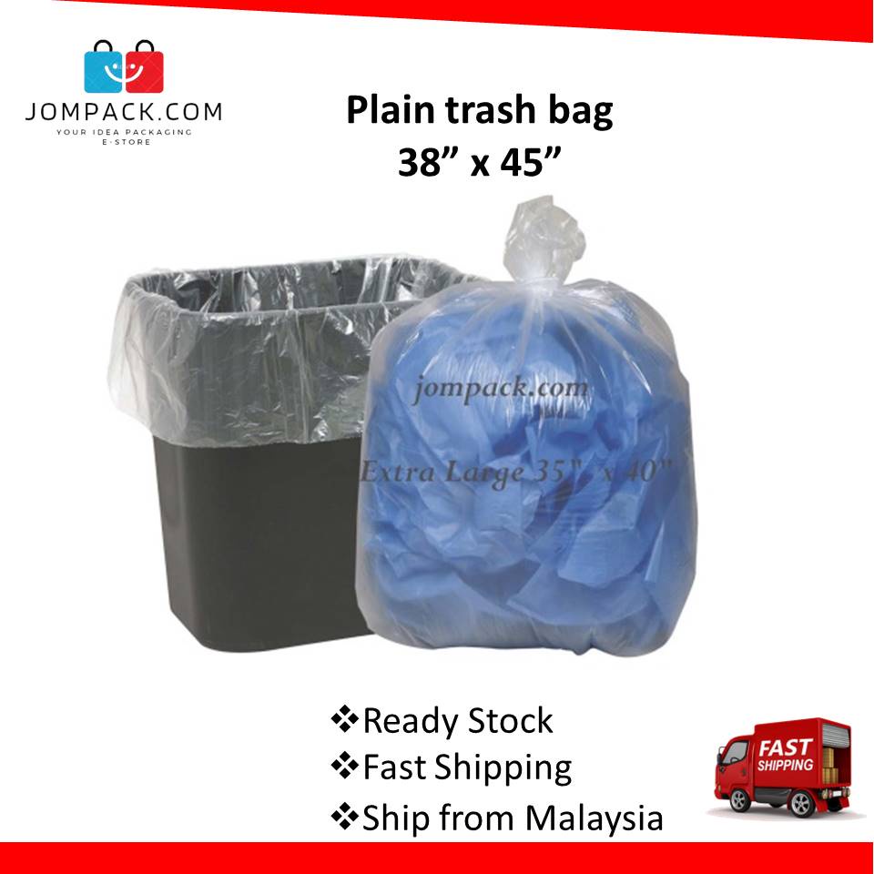 50pcs 38" x 45" Plain or Black Trash Bag 50pcs/Packet Extra Large