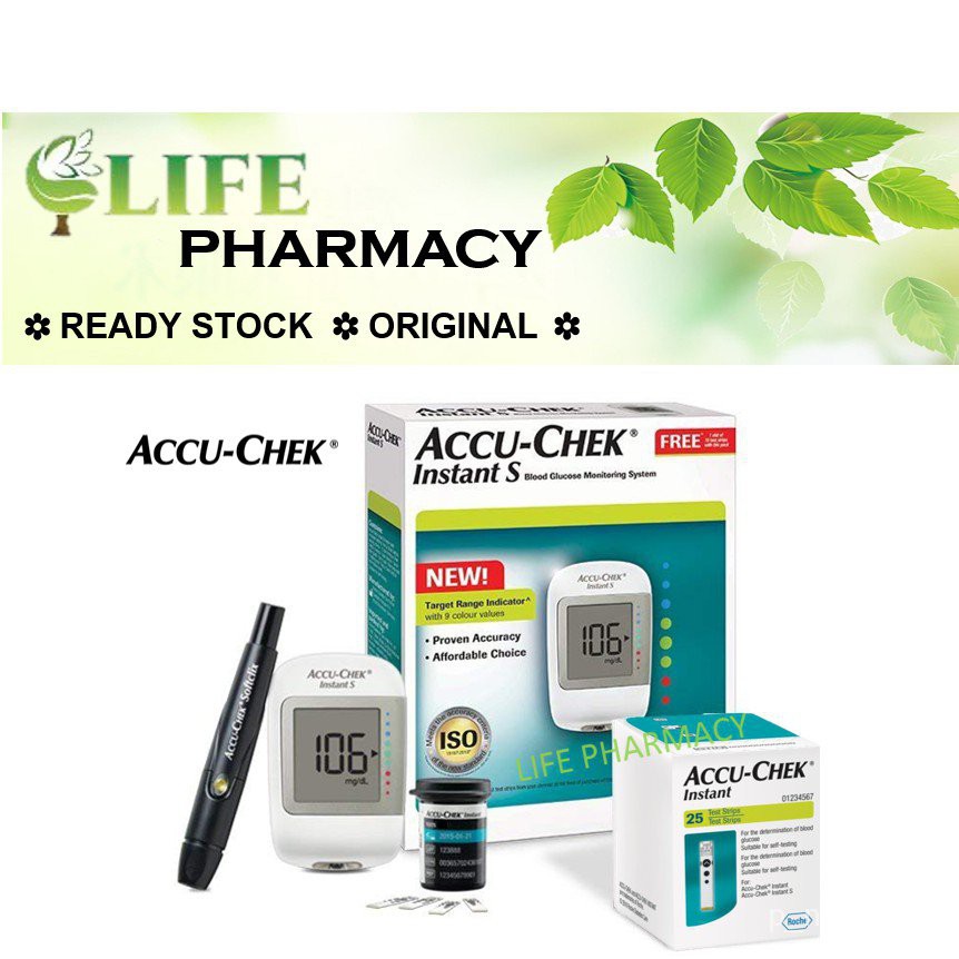 Accu Chek Instant S Glucose Monitoring Kit Strips Test Strips