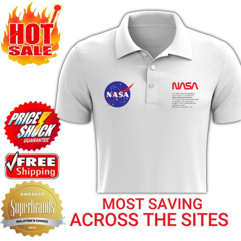 Trending 2020 NASA Rocket Scientist Mens Big Size Casual Short Sleeve Graphic Polo Shirt For Men Women Couple Set Shopee Malaysia