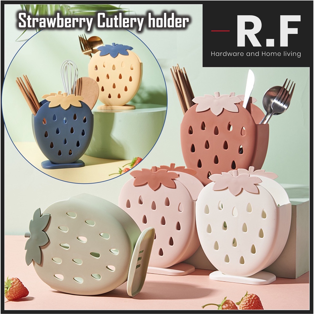 Strawberry Cutlery Drainer Chopsticks Holder Dish Drying Rack Kitchen