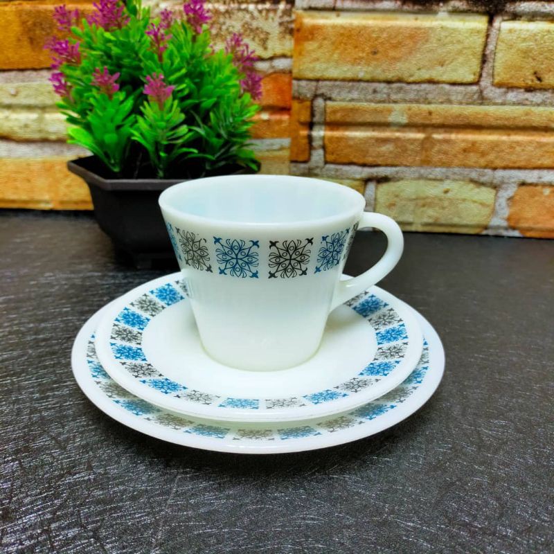 JAJ Pyrex Chelsea Trio Teacup Set | Shopee Malaysia