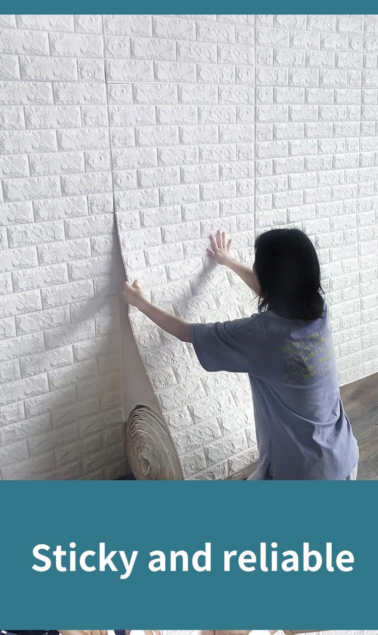 thumbnail image 2 of Self Adhesive Waterproof Brick Wall Stickers: Home Decor For Living Room, Bedroom, Bathroom & Kitchen Easy To Apply, Realistic Stone Design From Xue009, $9.95 2 of 12