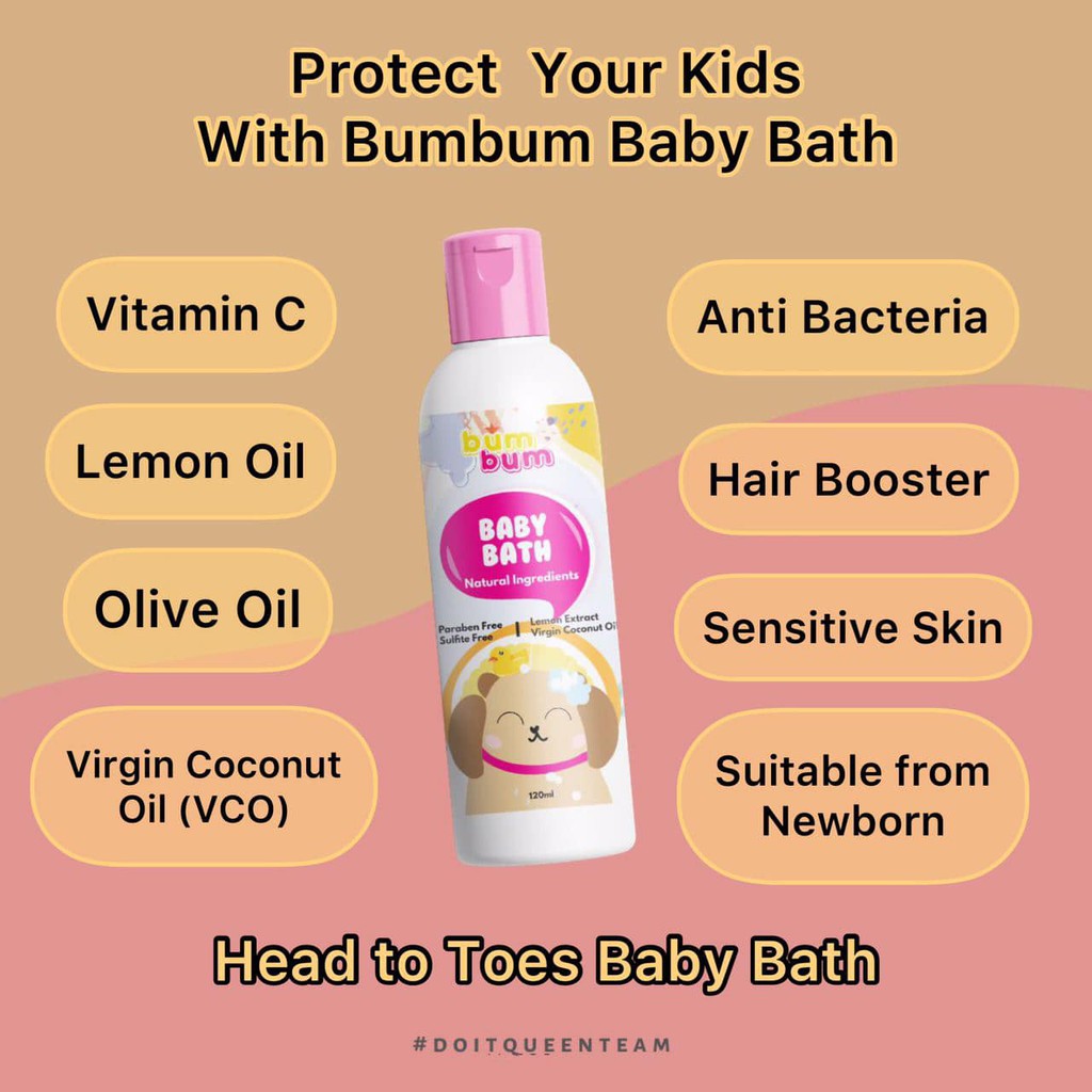 🔥READY STOCK🔥Baby Bath Baby Foam Bath Natural Baby Bath Shower Lemon