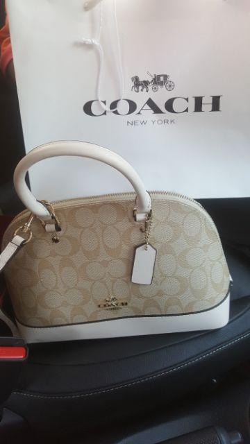 Coach F27583 Signature Mini Sierra Satchel Khaki Chalk – Balilene