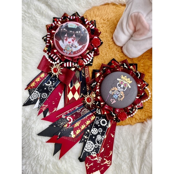Badge Holder Pin 徽章托/ 吧唧托 /色纸拖/咕卡拖 什么拖你要都来问 徽章扣 手工制作 定制 定做 丝带缎带浅色深色系 彩带 ...