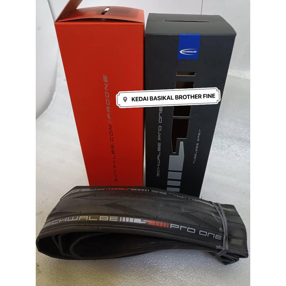 ORIGINAL TAYAR SCHWALBE PRO ONE 700X28/25C TLE/TUBELESS BLACK | Shopee ...