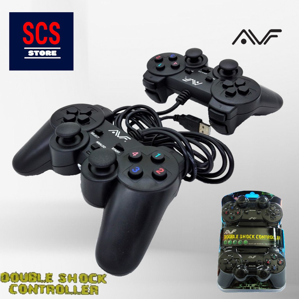 AVF STK8032 DOUBLE SHOCK TWIN JOYSTICK CONTROLLER Shopee Malaysia