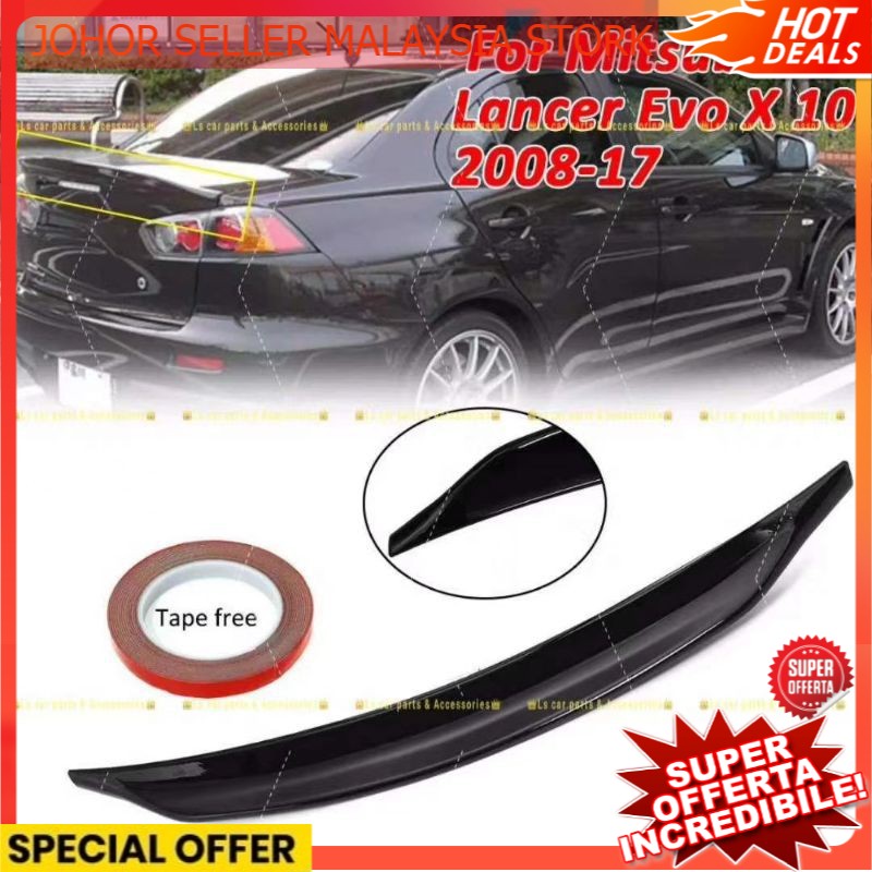EVO X Inspira Mivec Mitsubishi DuckTail Rear Spoiler Evolution GT Sport ...
