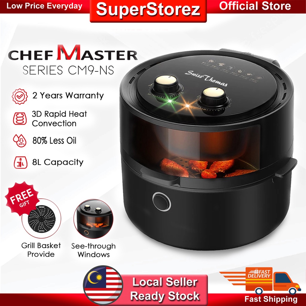 Superstorez Air Fryer Stirrer Series ChefMaster Series CM9-NS (8L/1350W