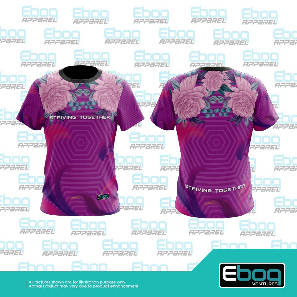 [Ready Stock] Tshirt Floral 01 Sublimation / AC Baju Microfiber Jersi ...