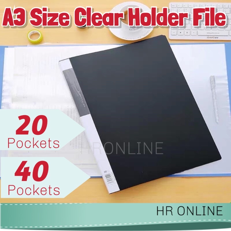 A3 PP Clear Holder File Storage 40p | Shopee Malaysia