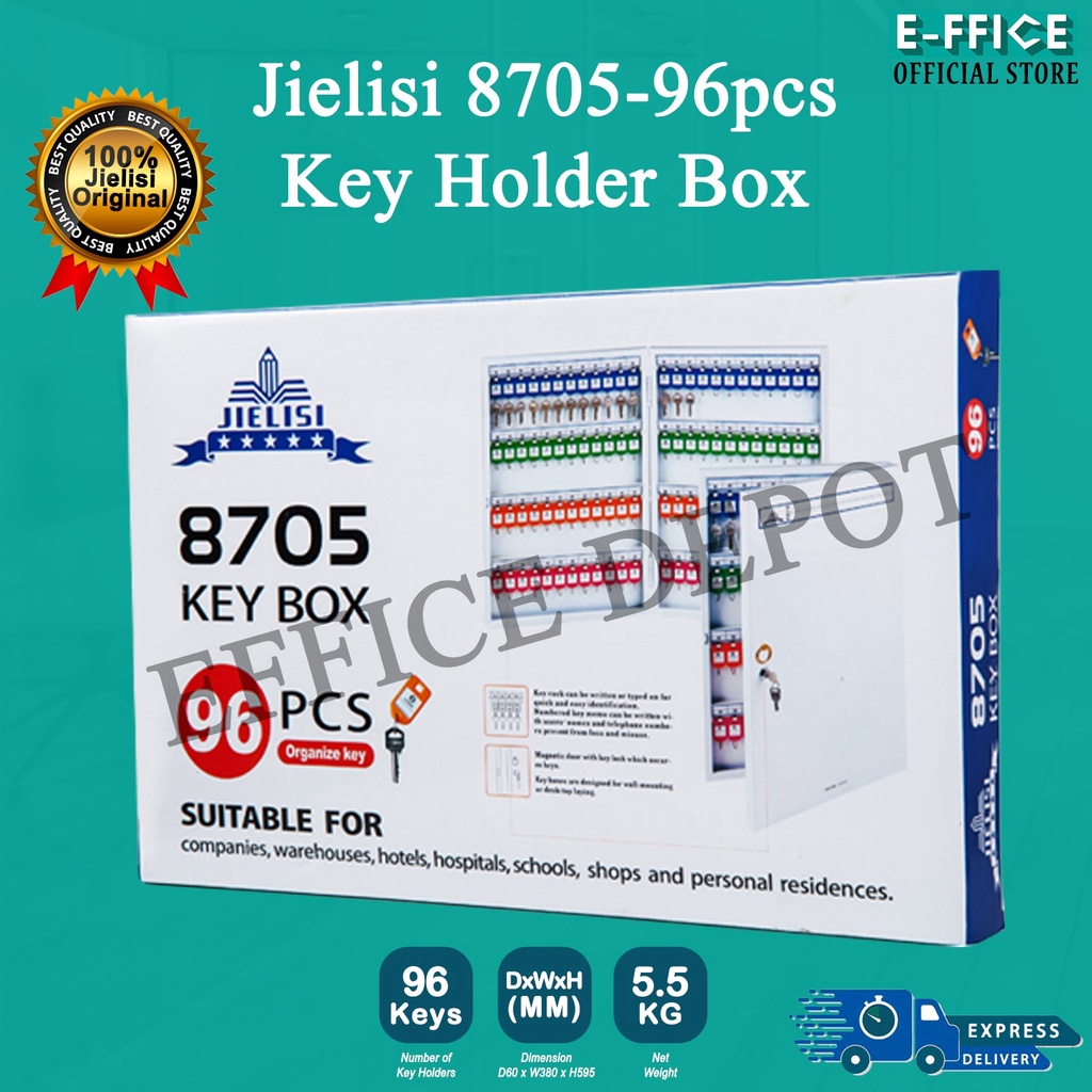 Effice Depot - JIELISI 8705 Fully Metal Key Box / Peti Kunci Besi ~High ...