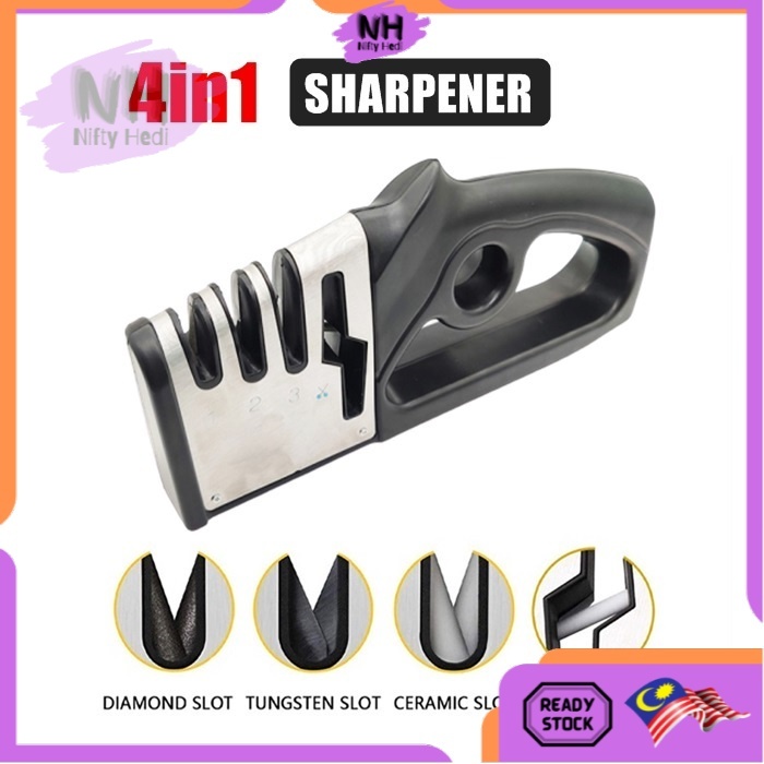Pengasah Pisau 4 Dalam 1 Sharpener 4 in 1 Knife and Scissor