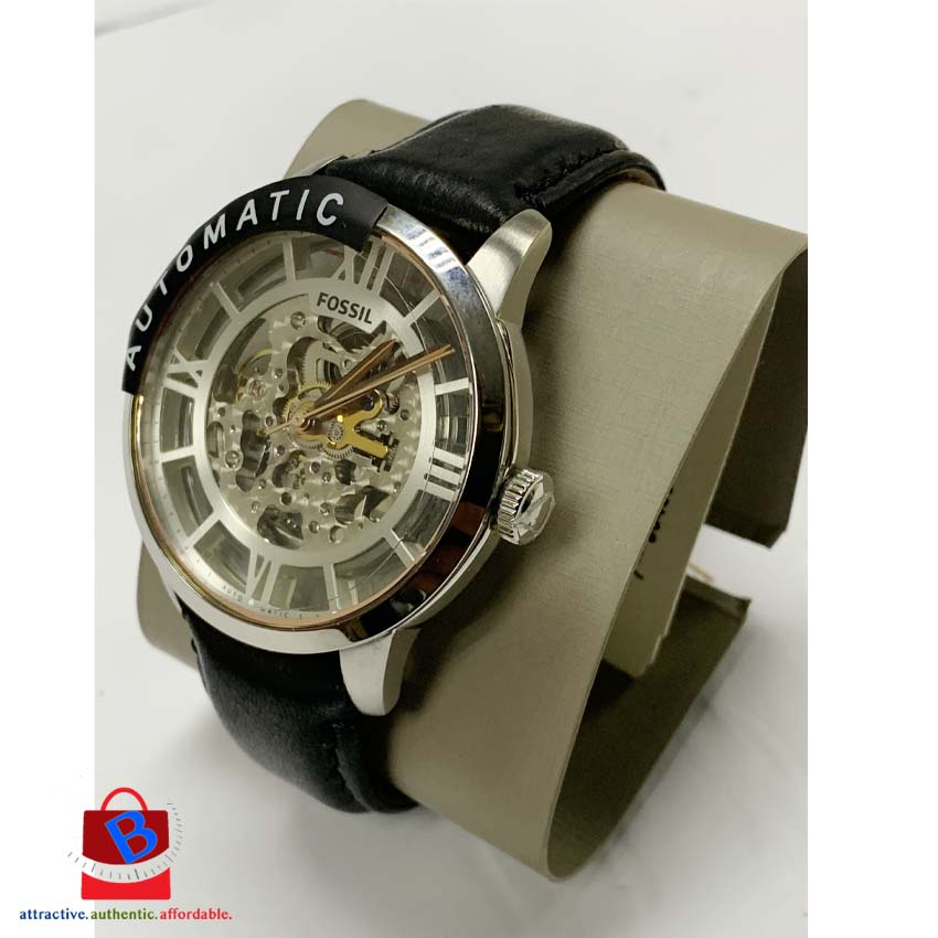 FOSSIL ME3041 Townsman Automatic See Through Dial Black Leather Men s Watch Shopee Malaysia