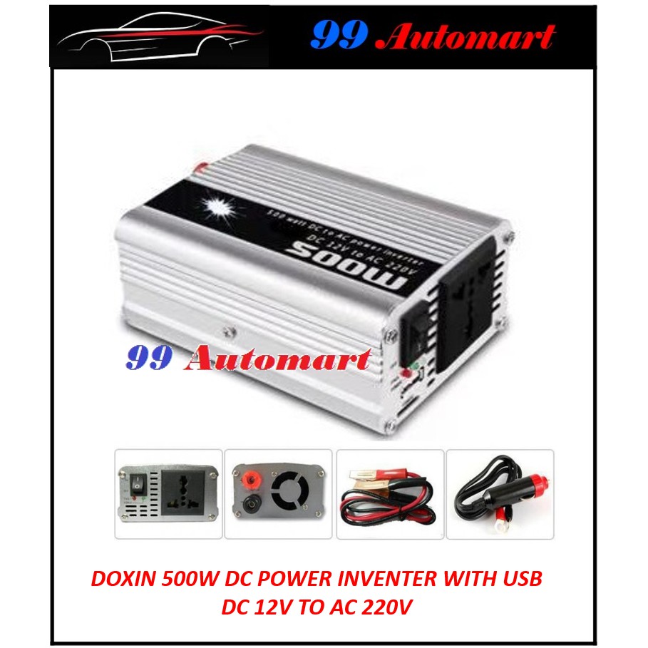 DOXIN 500W (With USB) DC 12V To AC 220V Car Power Inverter | Shopee ...