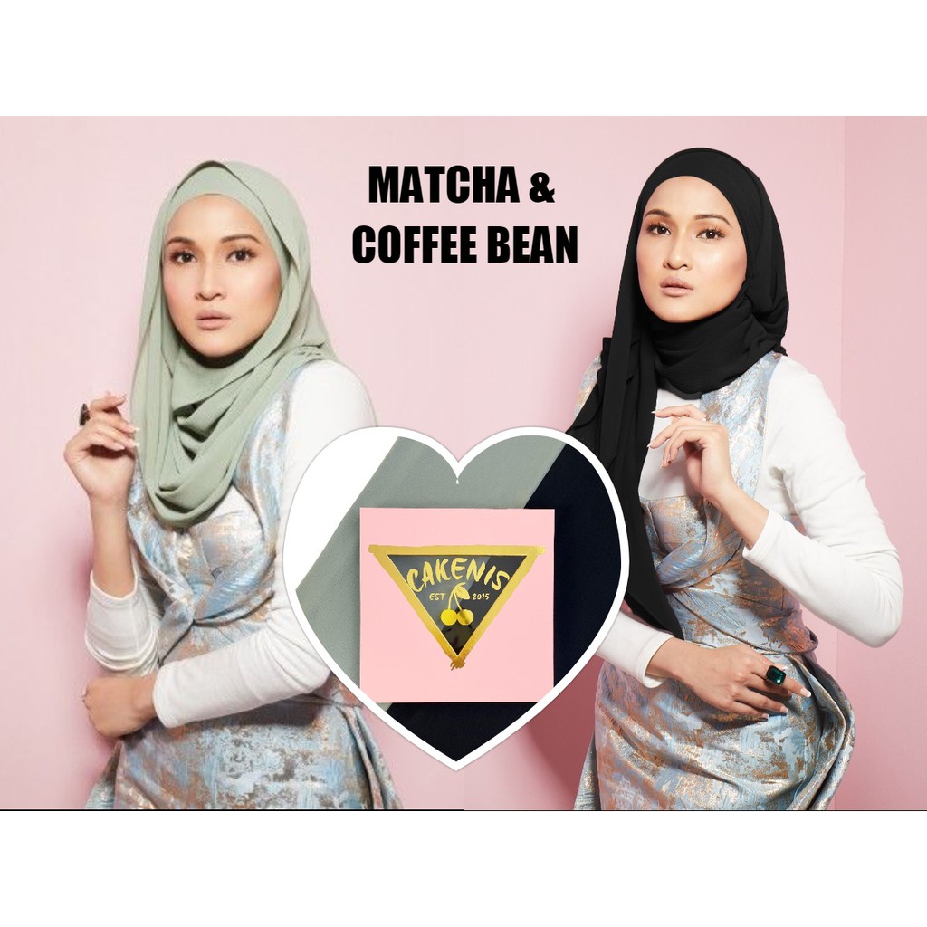 CAKENIS] Heavy Chiffon Shawl SET DUO: CAKENIS FROTH Shopee