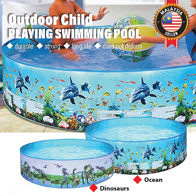 Plastic PVC Outdoor Swimming Pool Non-inflatable Folding Round Water ...