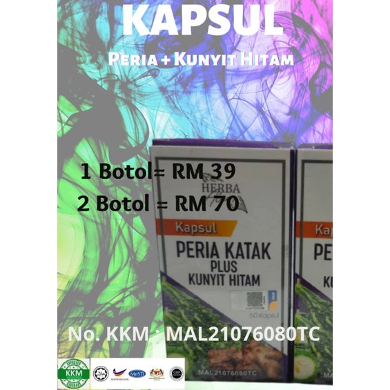 [ PROMOSI Beli 2 botol percuma 1 botol ] LULUS KKM Kapsul Peria Katak ...