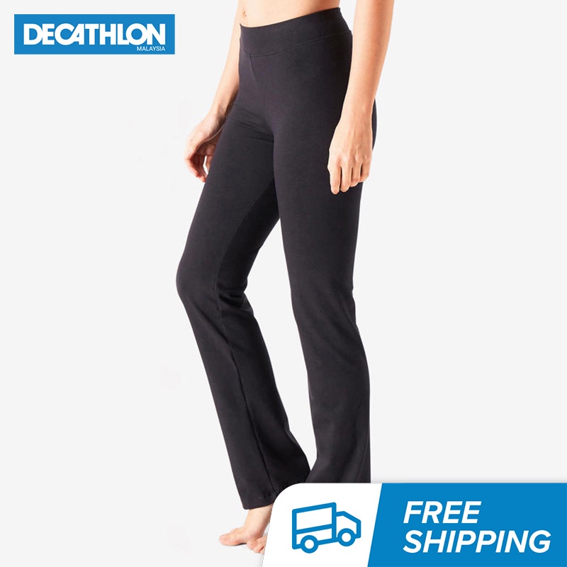 Decathlon Pilates Sports Leggings Women Regular Fit Cotton Domyos