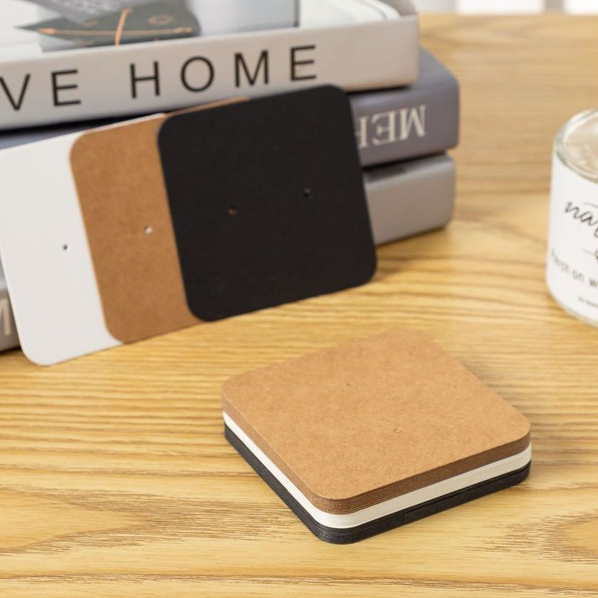 50 Pieces 2 Sizes Jewelry Display Cards for Stud Earring Brooch Packing