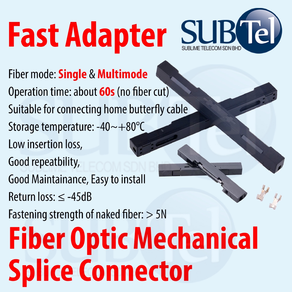 Fiber Optic Mechanical Splice Fast Adapter for FTTH Fiber Connection ...