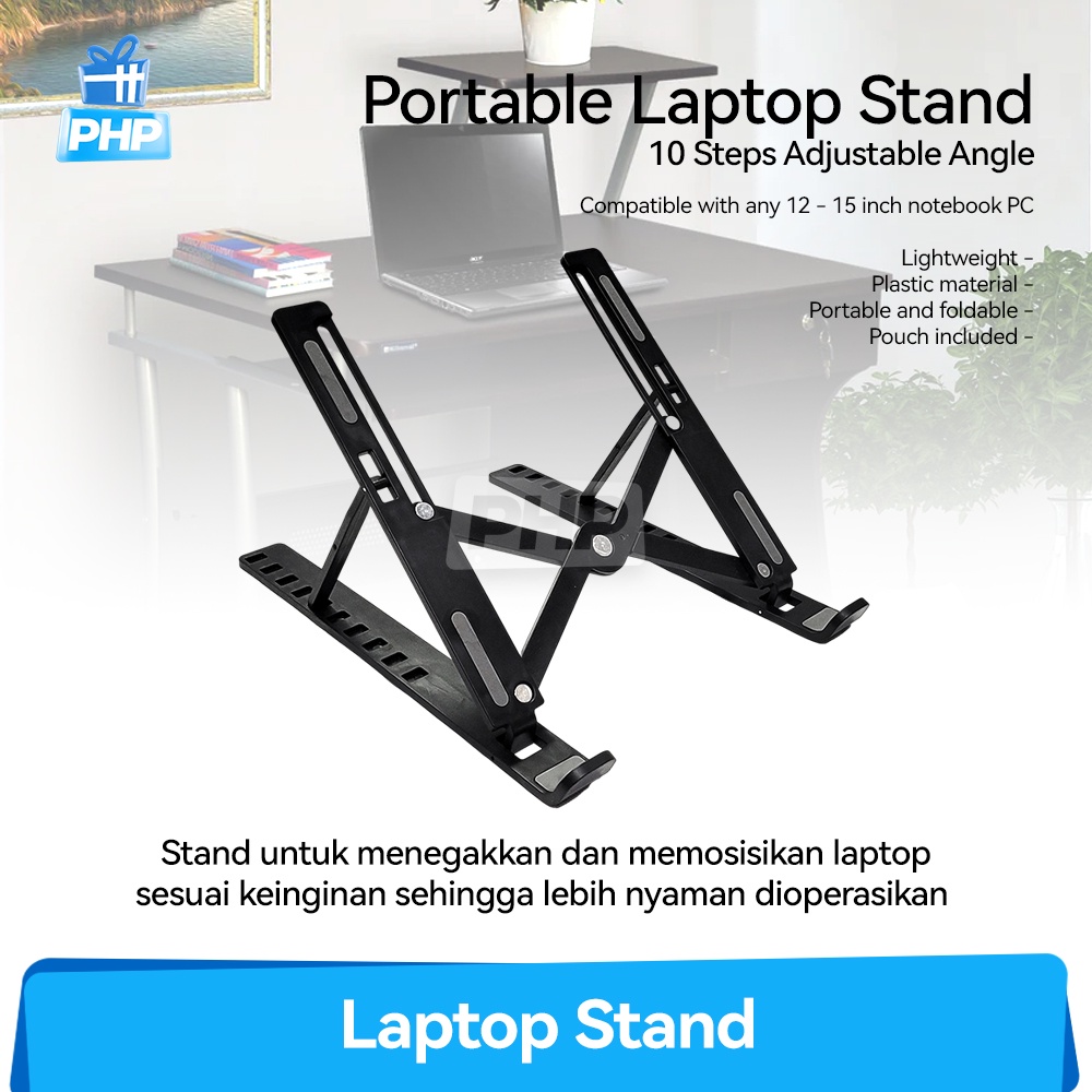 Php Stand Laptop Notebook Folding Plastic/Adjustable Angle 10-Level ...