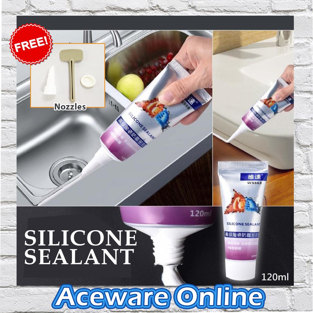 120ML WS868 Silicone Sealant Kitchen Sink Waterproof AntiFungal Anti