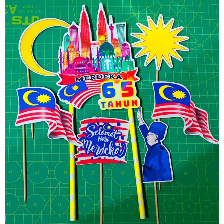 Merdeka Cake Toppers 65 Tahun Shopee Malaysia