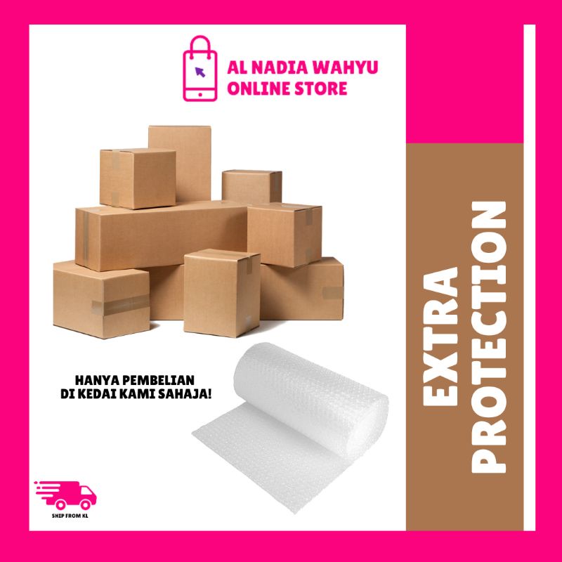 Add On Extra Protection Bubble Wrap Box Untuk Pembelian di Kedai
