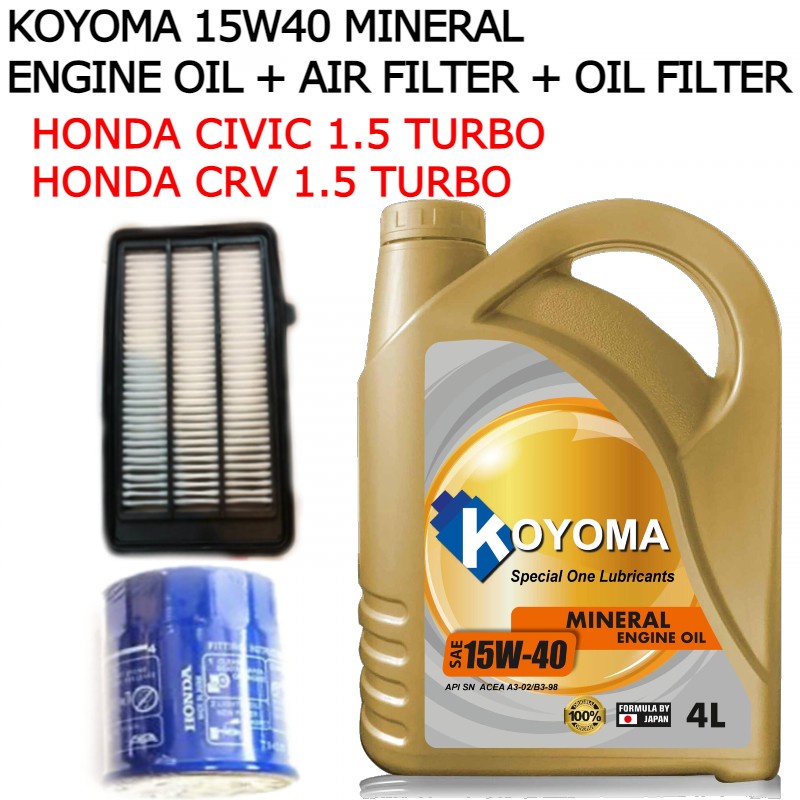 HONDA CIVIC 1.5 TURBO, HONDA CRV 1.5 TURBO AIR FILTER + OIL FILTER