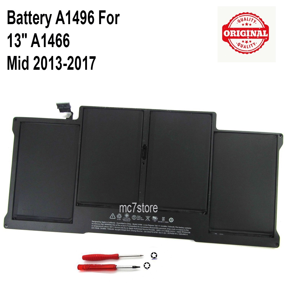 ORIGINAL A1496 Battery For 13 inches A1466 Mid 2013-2017 with ...