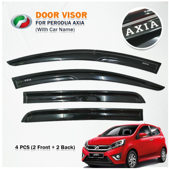 Visor pintu kereta (1set) Mugen Window Door Visor For Bezza Aruz Waja ...