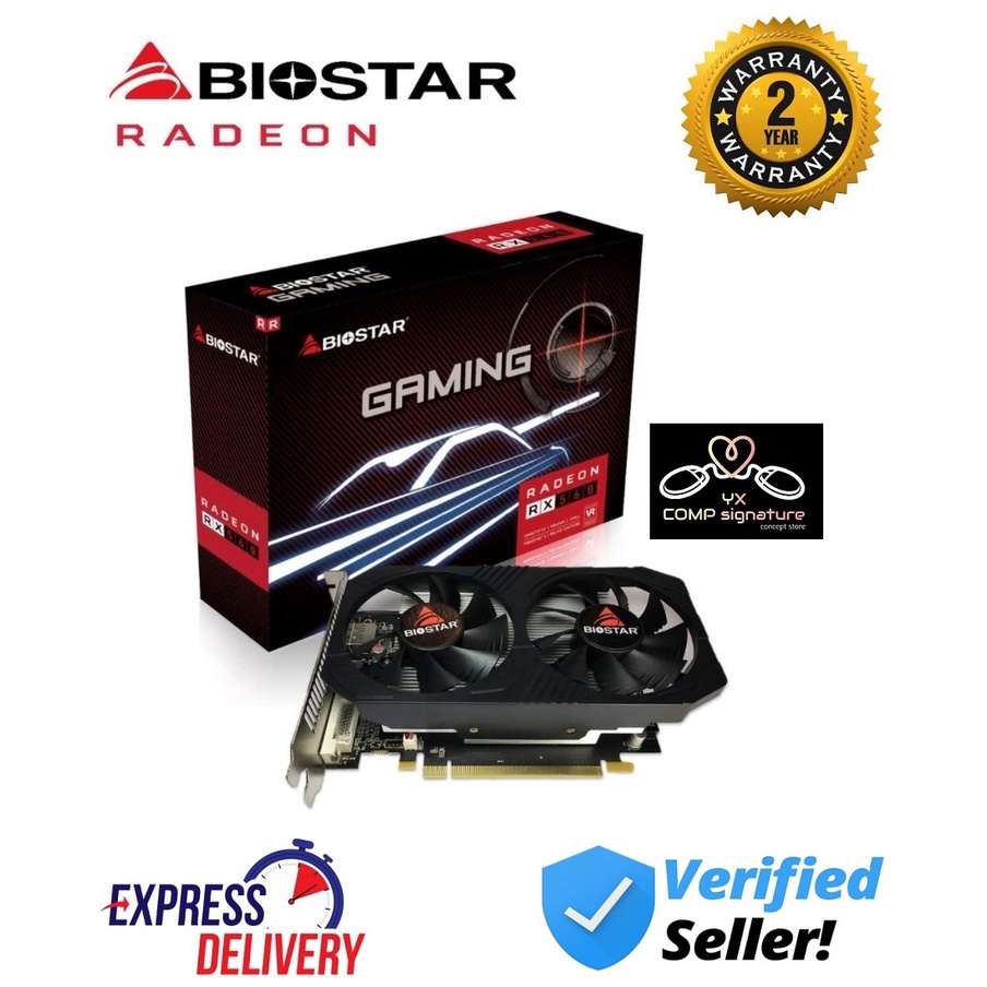 BIOSTAR Radeon RX560 4GB GDDR5 128bit with DVI/Display port/HDMI output ...