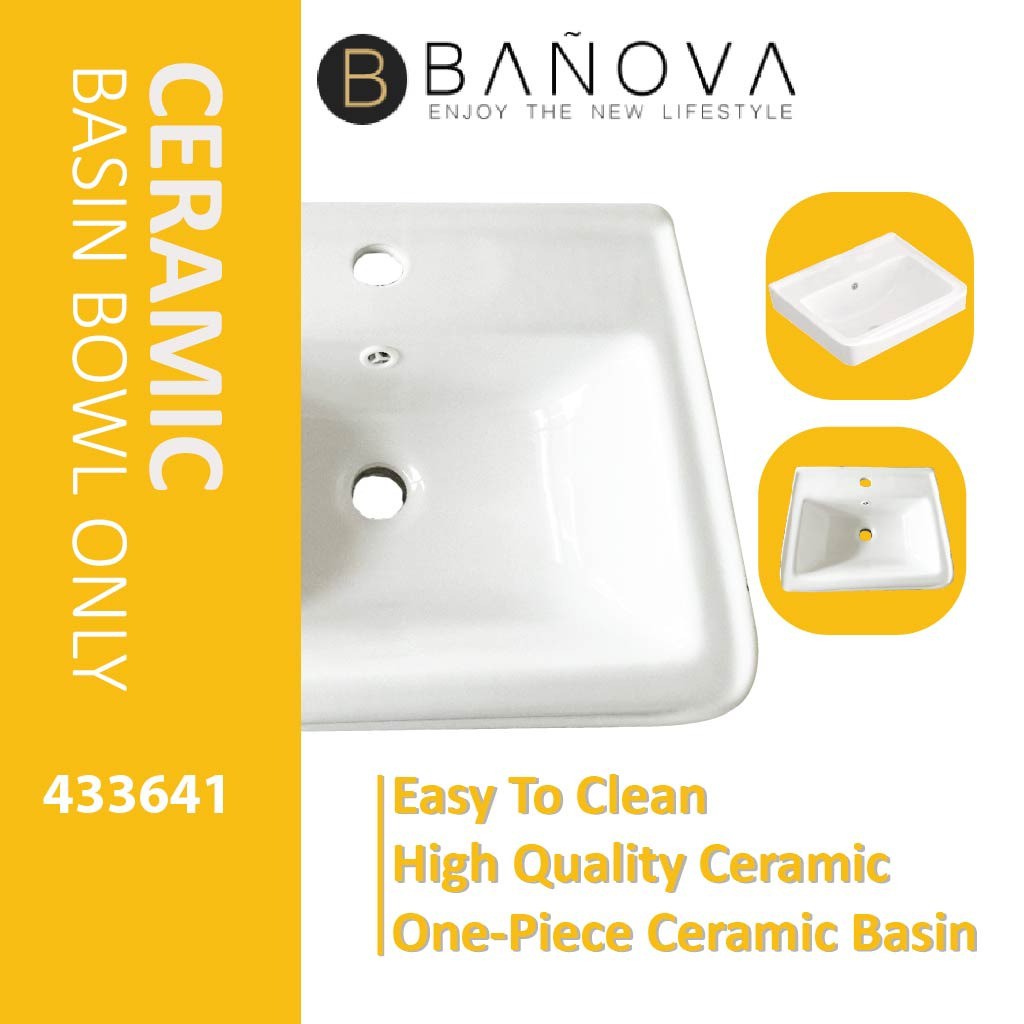 BANOVA Bathroom Basin Toilet Basin Ceramic Basin Only (Basin