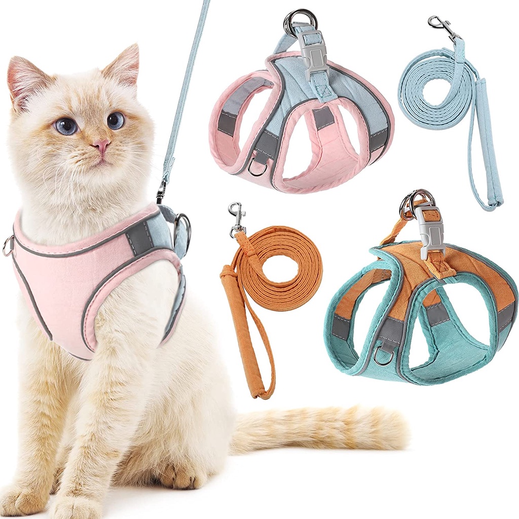 Pet Harness With Rope Cats Leashes Chest Harness Reflective Breathable