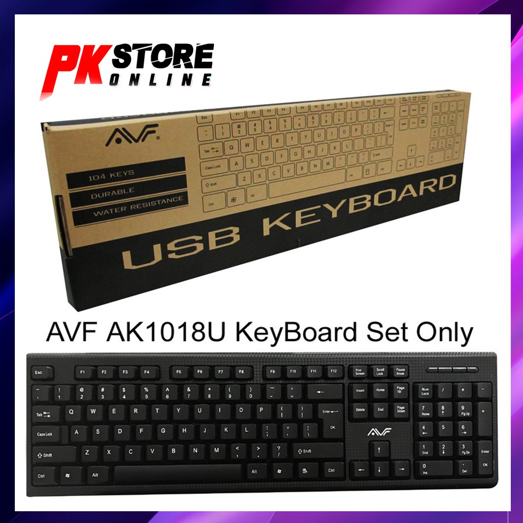 AVF AK1018U WATER RESISTANCE USB KEYBOARD ORIGINAL | Shopee Malaysia