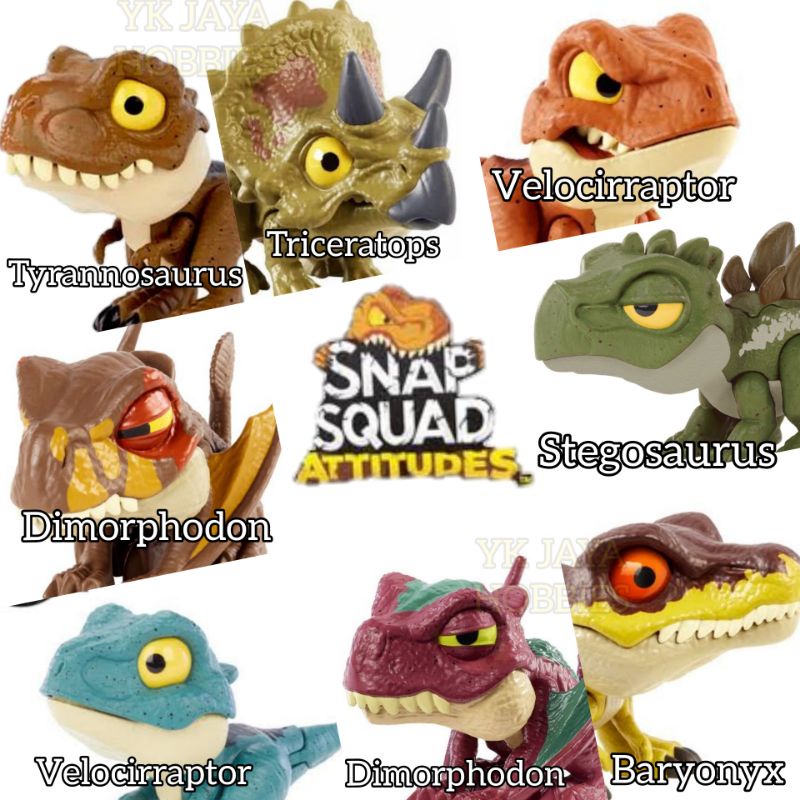 Mattel Snap Squad Attitudes wave 10 Kids Toys Dinosaur Display Shopee Malaysia