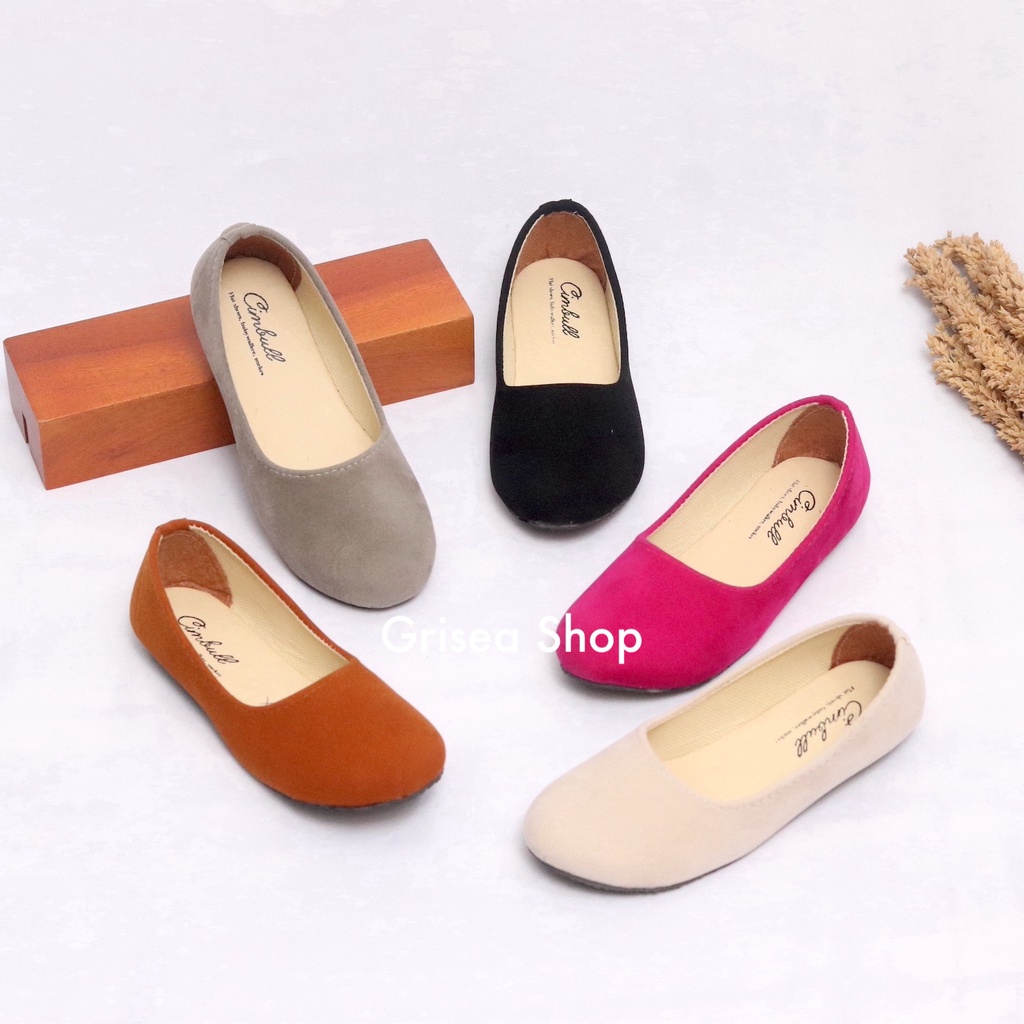 Grisea Girls Shoes Plain Simple Round Toe/Children's Flat Shoes ...
