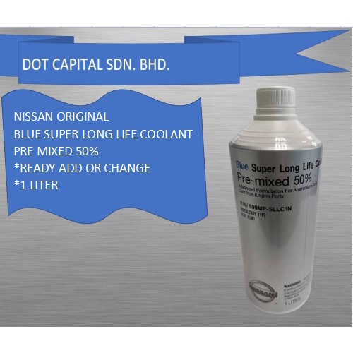 **NISSAN ORIGINAL COOLANT BLUE ALREADY MIXED WATER 1 LETER 999MP