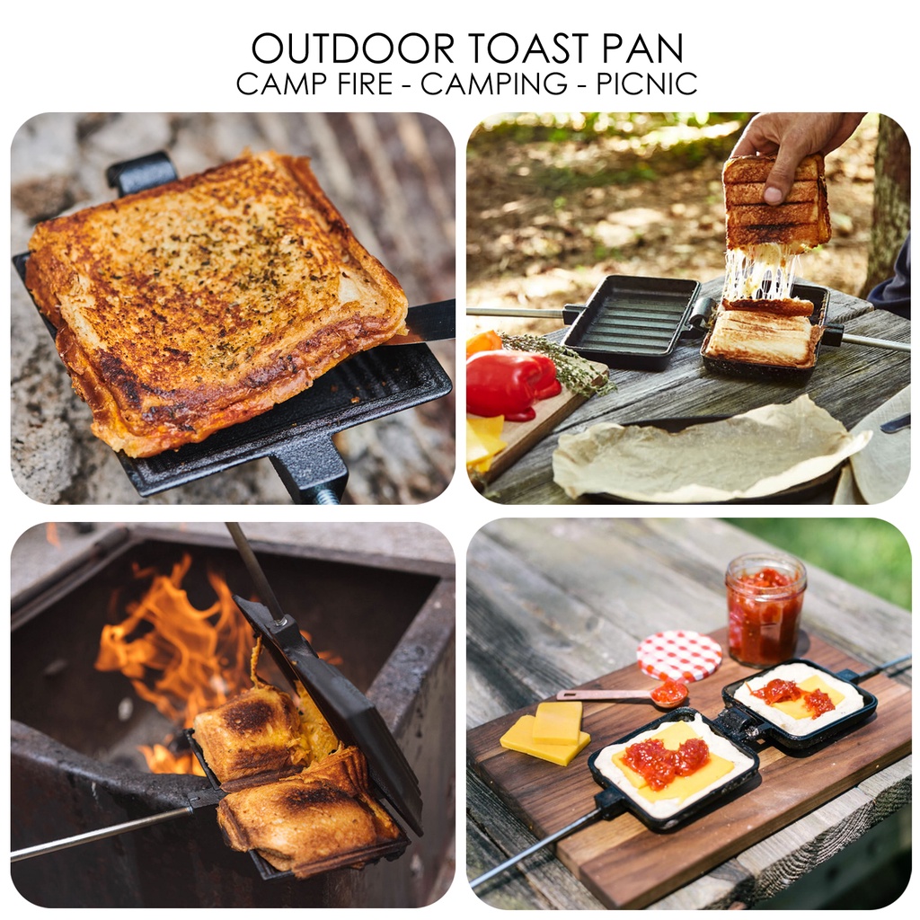 Sandwich Maker Sandwich Pan Long Handle Aluminum Alloy Double Pie - Main Image