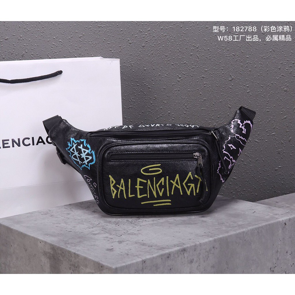 Waist bag 2025 balenciaga graffiti original