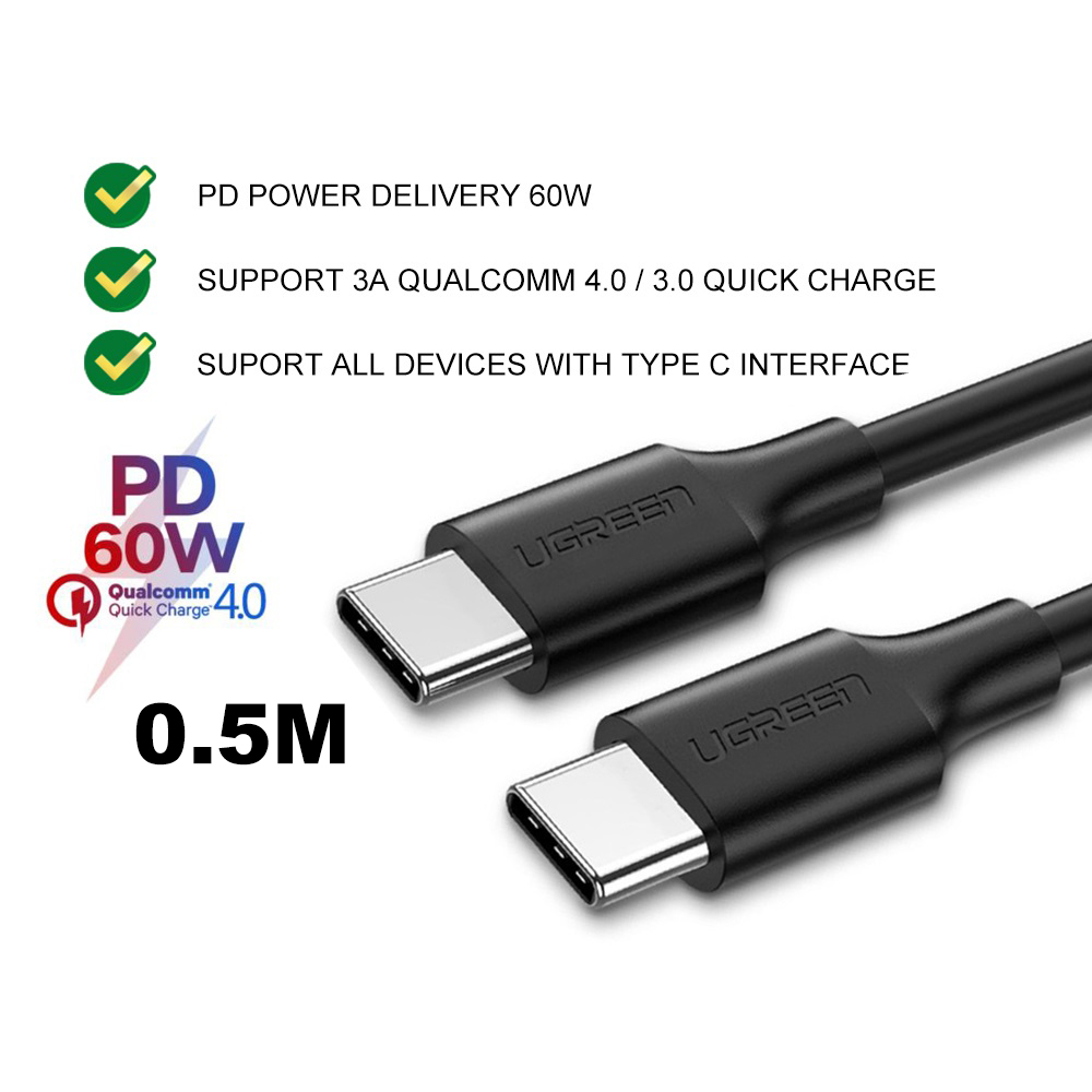 UGREEN USB to USB C Cable USB C 3.0 Cable 5Gbps Data Transfer Type C Cable  Fast Charging Nylon Braided Cord for Android Auto/iPhone 15/Galaxy S21 S20