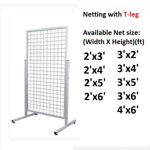Netting Frame with T-Leg for dual side display | Shopee Malaysia