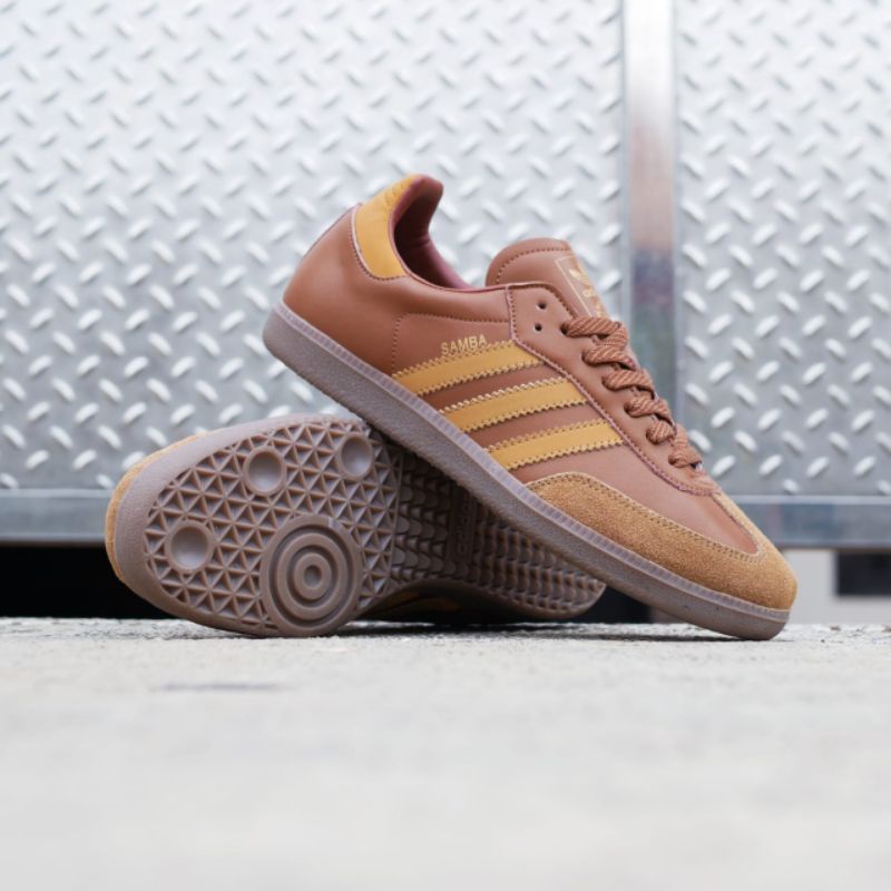 Adidas Samba Og Brown Shoes Tan Original Bnwb | Shopee Malaysia