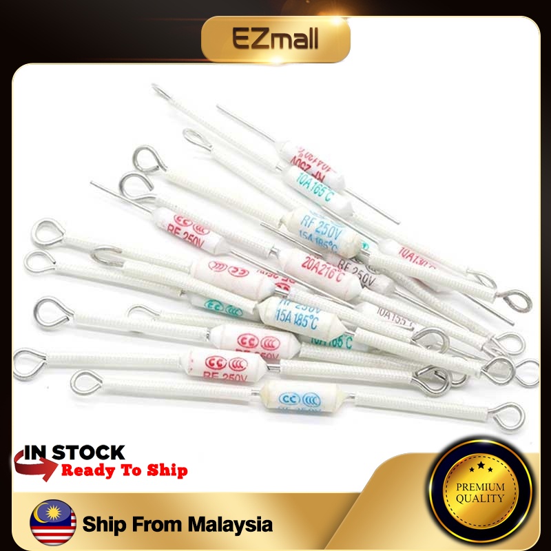 RF Rice Cooker Thermal Fuse 250V 10A 15A 20A Ceramic Temperature Fuse